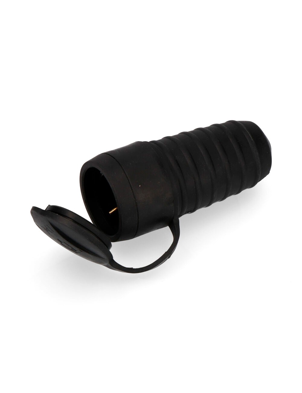 Base aérea de goma 16a 250v t/tl 4,8mm negra (envasada)