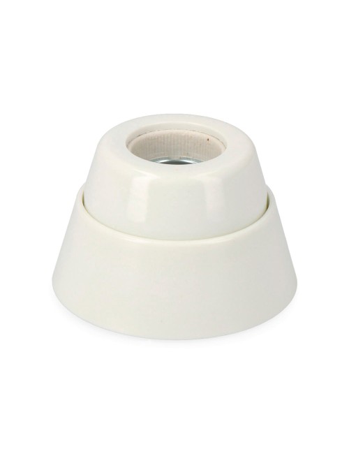Portalámparas e-27 zocalo recto porcelana blanco (envasado)