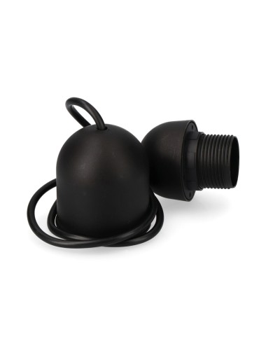 Conjunto colgante negro e27 longitud 80cm (envasado)
