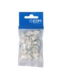 Grapa para cable manguera plana 2 x 1,5 mm n°01, blanca, blister 25 uds