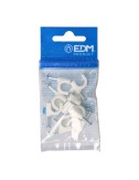 Grapa para cable manguera tubular 2 x 4,0 mm n°09, blanca, blister 10 uds