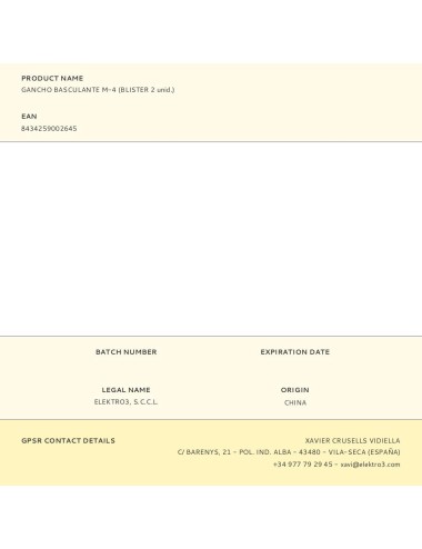 Gancho basculante m-4 (blister 2 unid.)