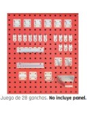 JUEGO DE GANCHOS PARA PANEL – 28 PIEZAS