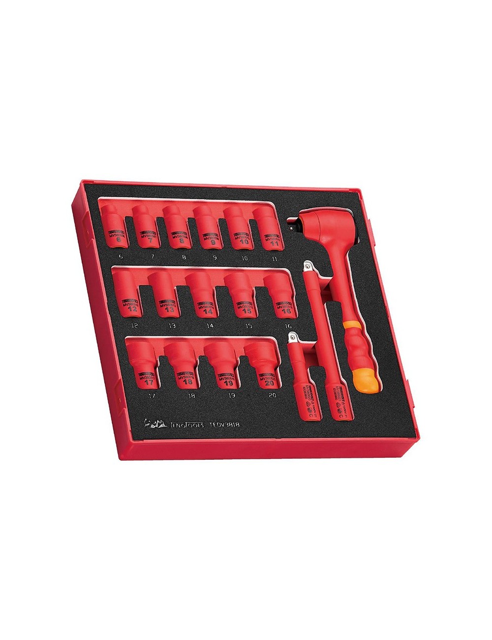 JUEGO DE HERRAMIENTAS TEDV3818 18 PZAS