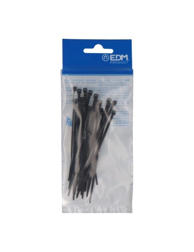 Bridas negras 2,5 x 100 mm nylon alta calidad (bolsa 25 unid.)