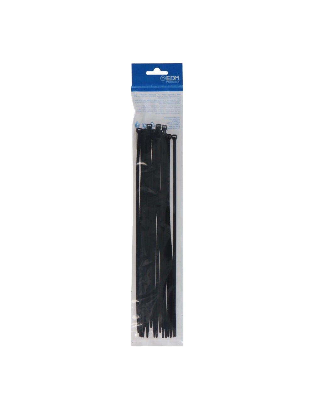 Bridas negras 4,8 x 300 mm nylon alta calidad (bolsa 25 unid.)