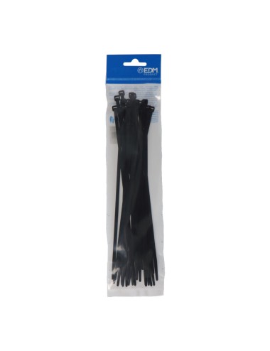 Bridas negras 4,8 x 250 mm nylon alta calidad (bolsa 25 unid.)