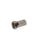 Conector "f" macho parabolica metalico. calidad supra envasado
