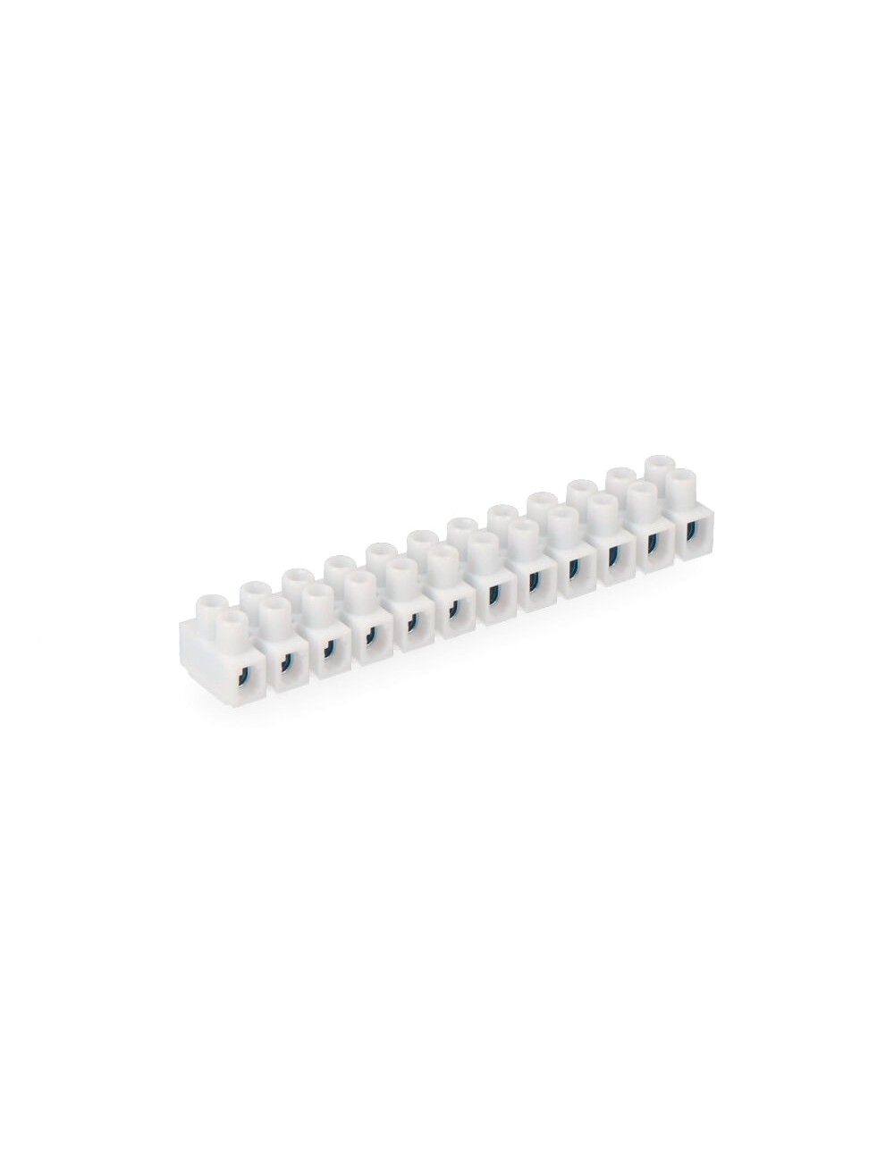 Regleta de conexion de 2.5 mm a 4 mm , 12 conectores, homologada, blanca (envasada)