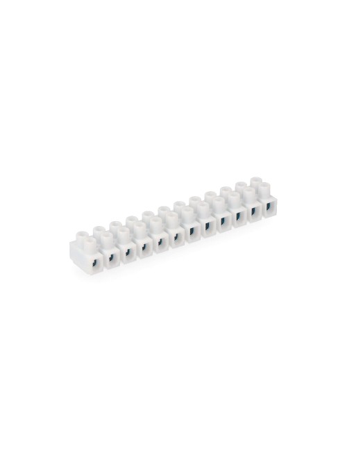 Regleta de conexion de 2.5 mm a 4 mm , 12 conectores, homologada, blanca (retractilada)