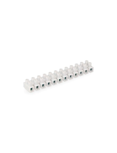 Regleta de conexion de 10 mm , 12 conectores, homologada, blanca (retractilada)