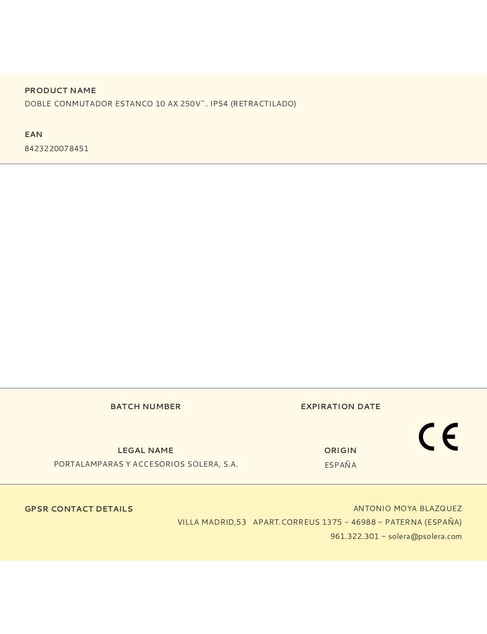 Doble conmutador estanco 10 ax 250v~. ip54