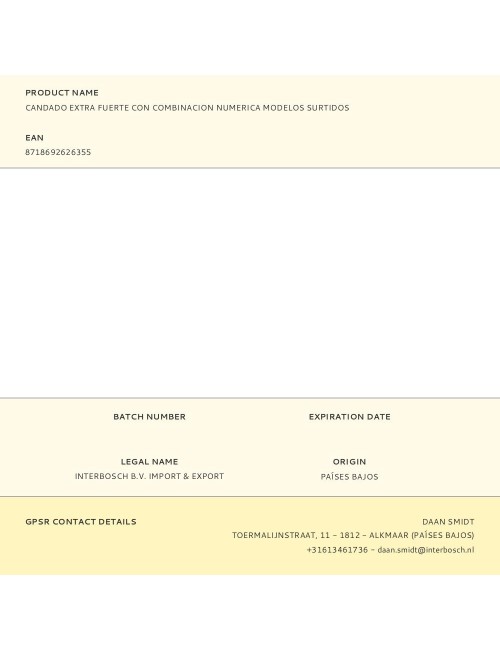 Candado extra fuerte con combinacion numerica modelos surtidos