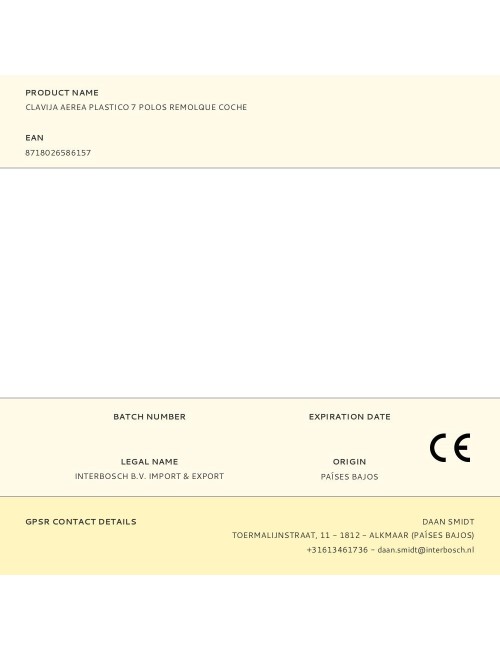 Clavija aerea plastico 7 polos remolque coche