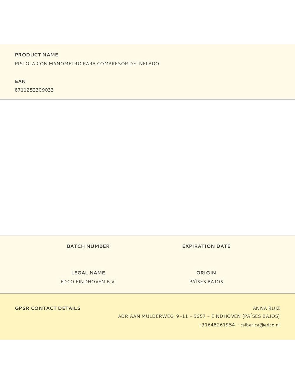 Pistola con manometro para compresor de inflado