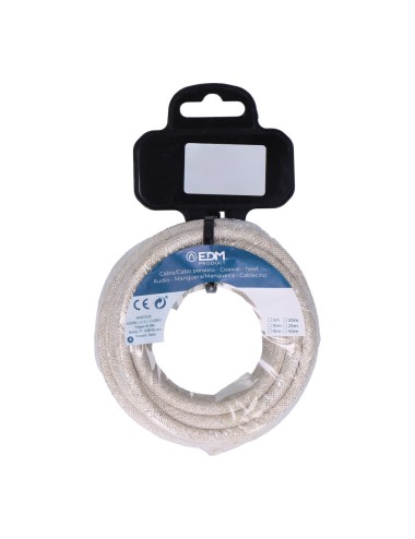 Carrete cable cordón tubular h03vv-f 2 x 0,75 mm lino, 25 m