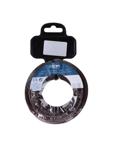 Carrete cable cordón tubular h03vv-f 2 x 0,75 mm marrón, 25 m