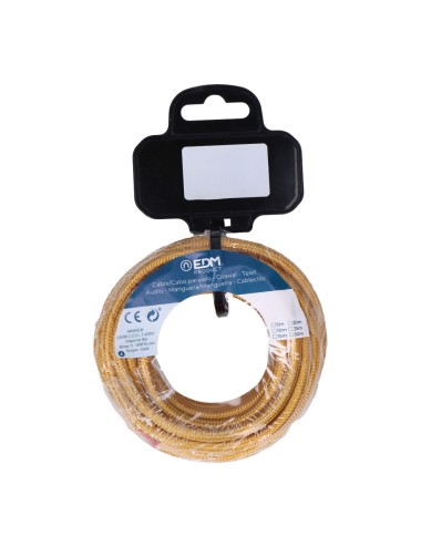 Carrete cable cordón tubular h03vv-f 2 x 0,75 mm oro oscuro, 25 m