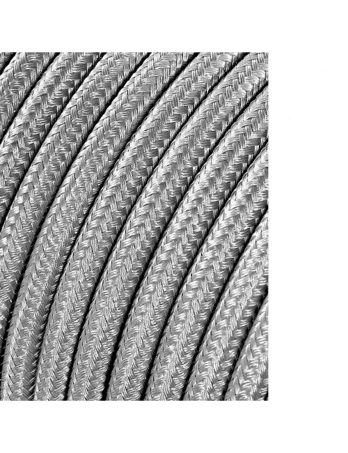 Carrete cable cordón tubular h03vv-f 2 x 0,75 mm plata, 25 m