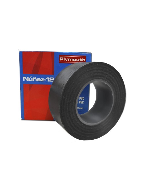 Cinta aislante negra 19 mm x 20 m