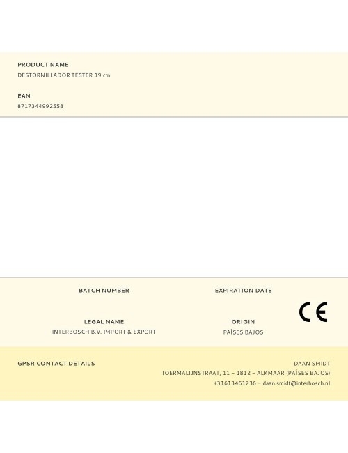 Destornillador tester 19 cm