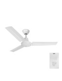Ventilador de techo modelo industrial. color blanco. potencia: 60w aspas: ø140cm con controlador de pared edm