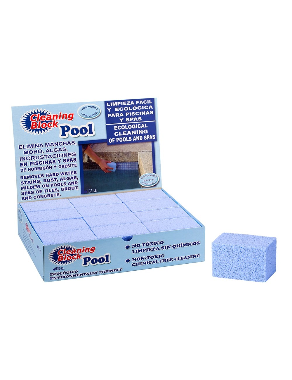 Cleaning block para piscina pack de 12 uds
