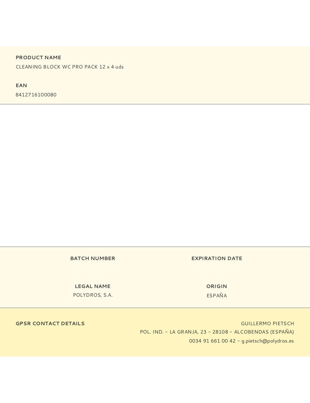 Cleaning block wc pro pack 12 x 4 uds