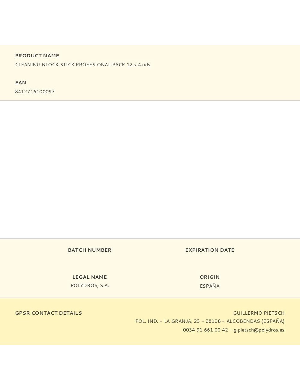 Cleaning block stick profesional pack 12 x 4 uds