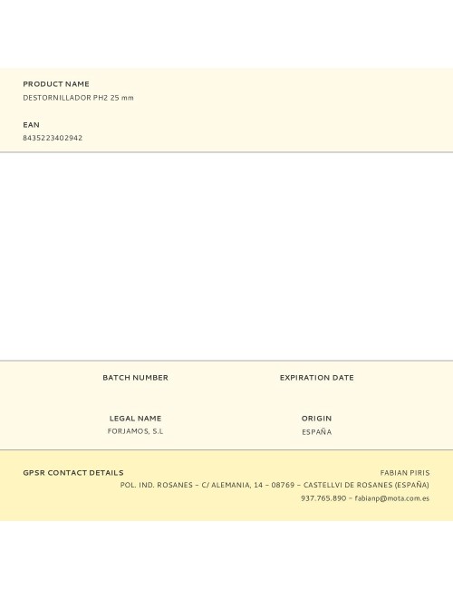 Destornillador ph2 25 mm