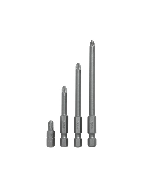 Juego 10 puntas pozidriv pz 2x25mm 1/4" acero bpz225 mota