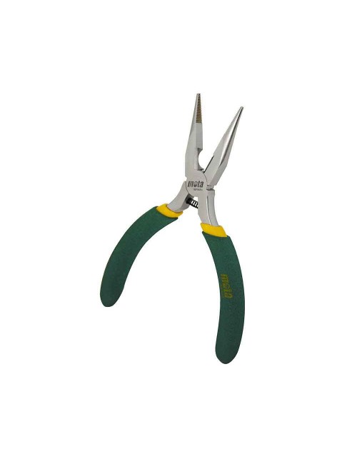 Alicates mini punta semiredonda, carbono, 130 mm