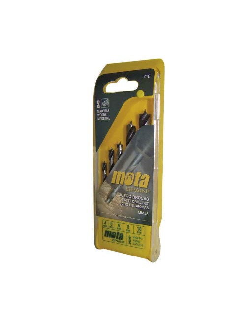Brocas para madera, juego de 5 piezas, ø4,00 mm a ø10,00 mm