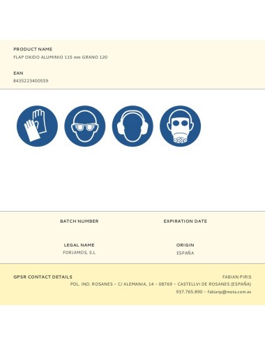 Flap oxido aluminio 115 mm grano 120
