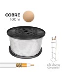Cable coaxial apantallado rg6 cobre 100% euro/m