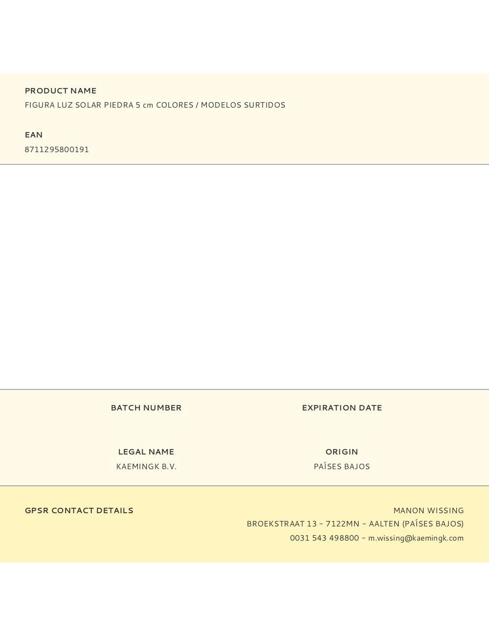 Figura luz solar piedra 5 cm colores / modelos surtidos