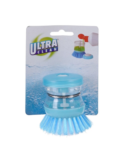 Cepillo lavaplatos con dosificador de jabón, colores surtidos, ø5 x 9 cm