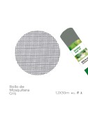 Rollo de mosquitera de color gris 1,20 x 30 m