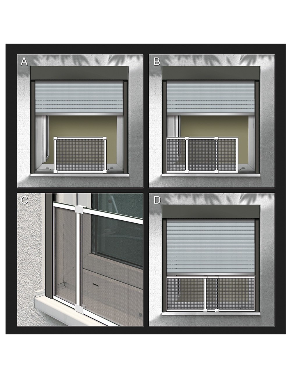 Mosquitera con marco extensible para ventanas y persianas blanco 50 x 75-142 cm