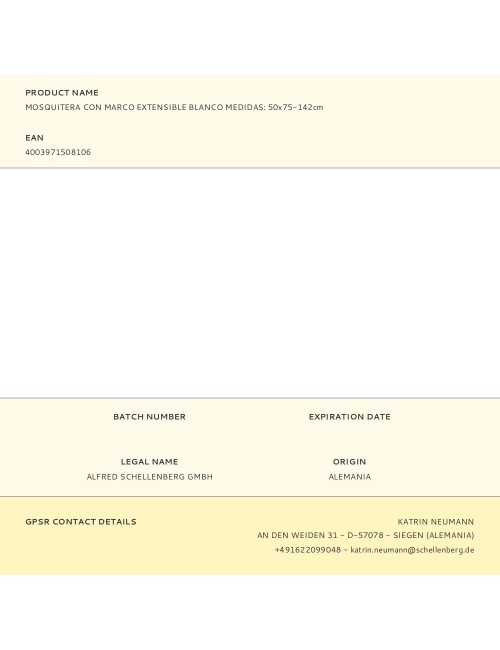 Mosquitera con marco extensible para ventanas y persianas blanco 50 x 75-142 cm