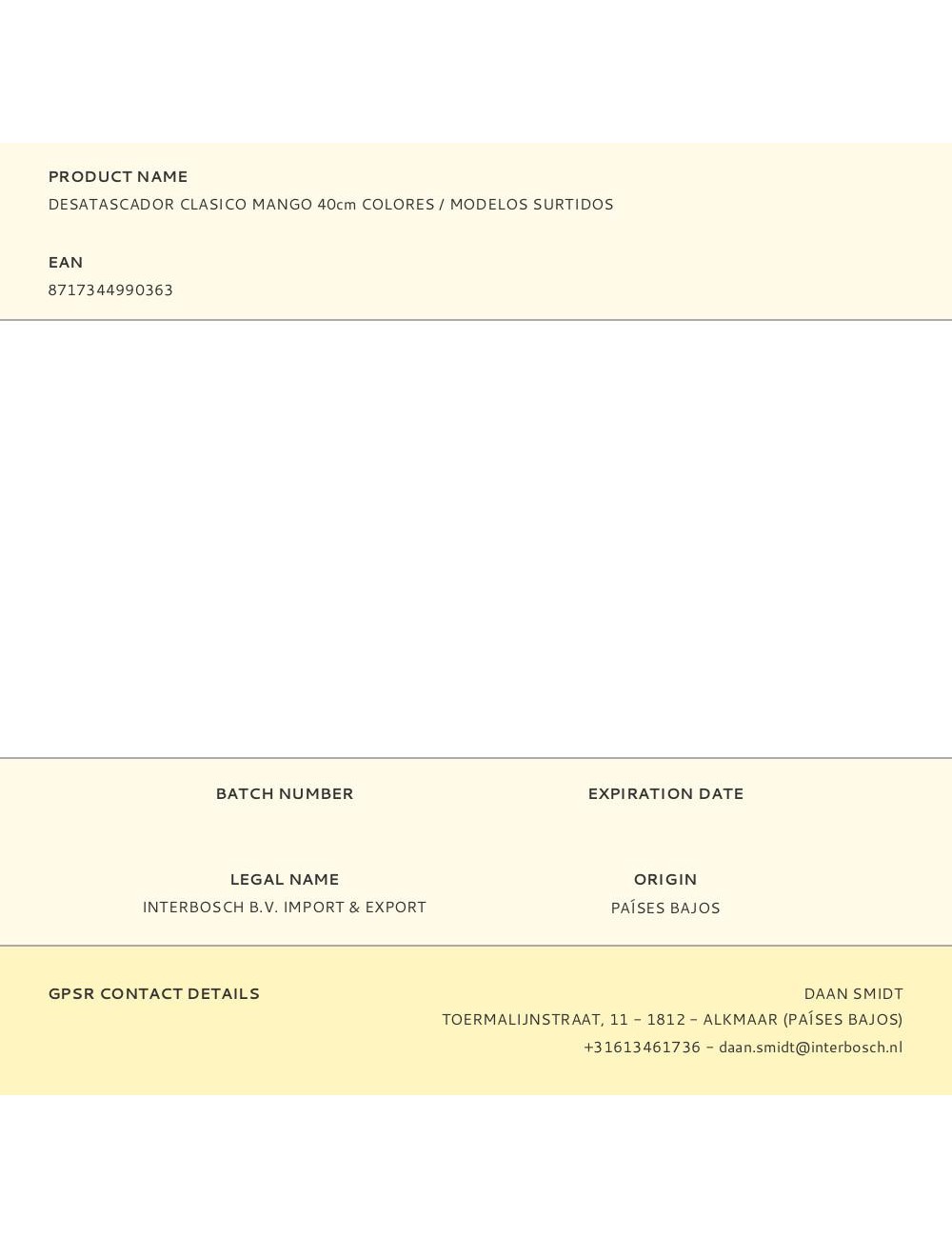 Desatascador clasico negro con mango de madera, ø13,5 cm x 40 cm