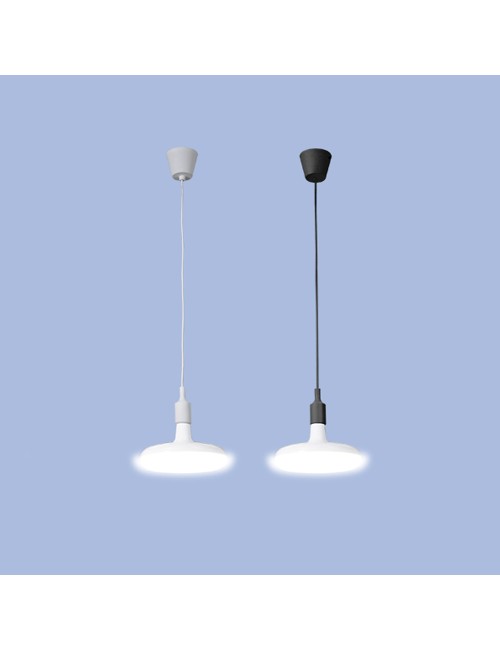 Lampara colgante de silicona e27 60 w color negro