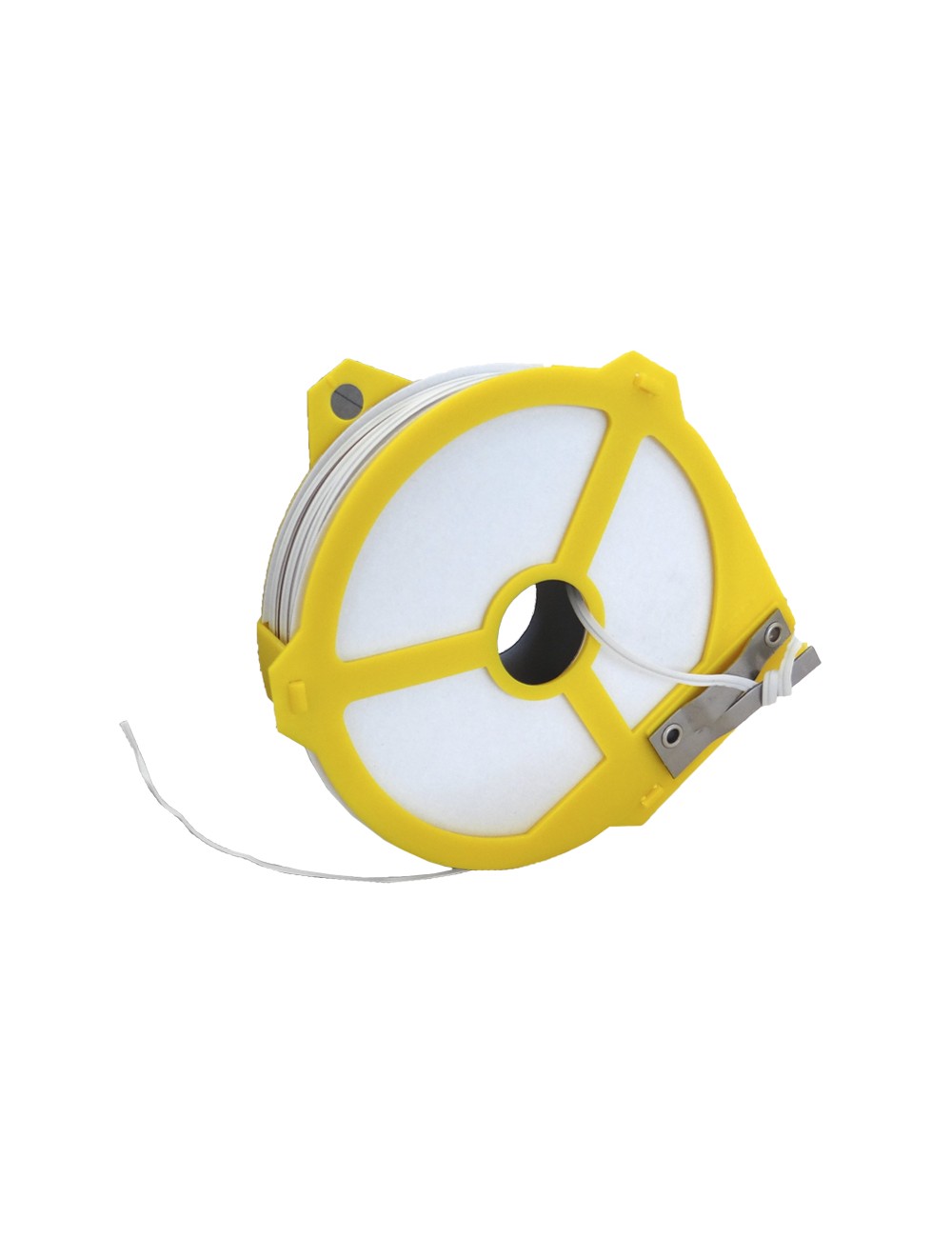 Alambre forrado color blanco con dispensador, calibre 4 mm x 50 m