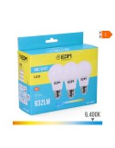 Kit 3 bombillas standard led e27 10 w 932 lm 6400 k luz fria ø6 x 10,8 cm