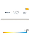 Regleta estanca led ip65 48 w 5274 lm 6500 k luz fria 8,6 x 148 x 6,6 cm