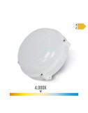 Aplique led circular blanco 12 w 4000k luz día ip65 ø19,2 x 7,2 cm