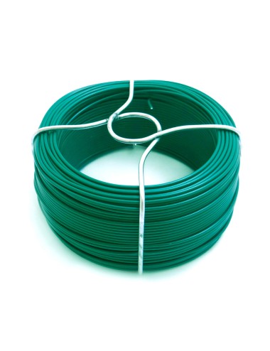 Alambre forrado verde n° 6, 240 gr, calibre 1,40 mm x 50 m