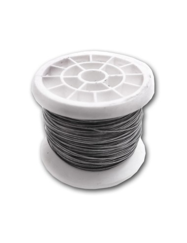 Alambre forrado con bobina n° 6 plateado, calibre 0,40 mm x 50 m