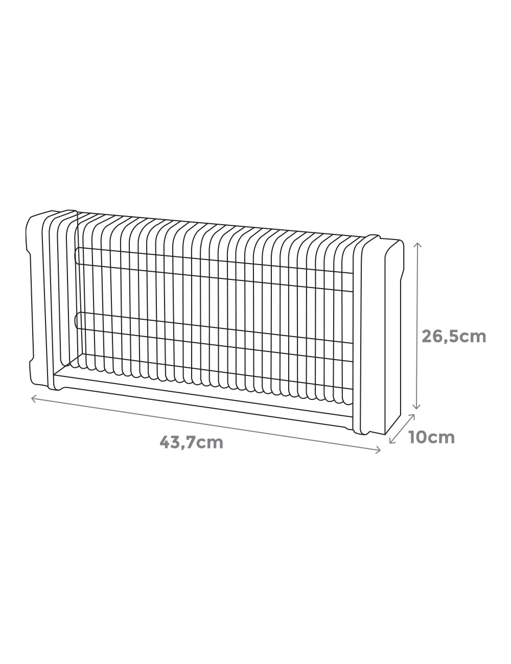 Mata insectos profesional eléctrico 2x10w 80m 43,7x10x26,5cm 340° color negro edm