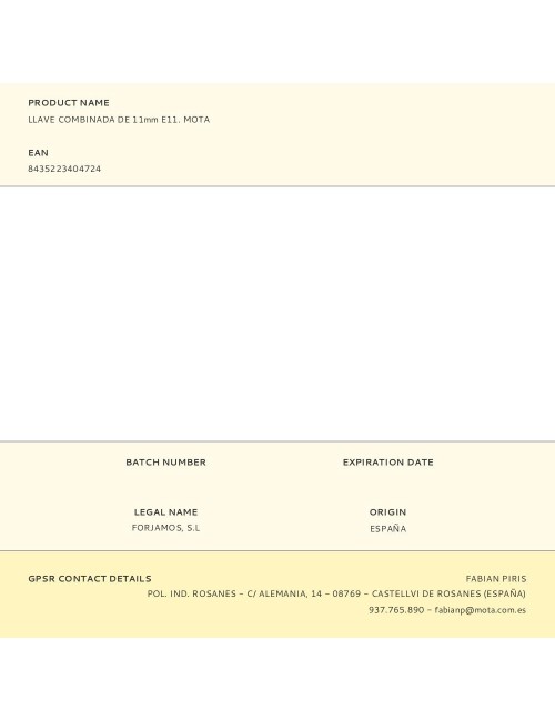Llave combinada de 11mm e11. mota
